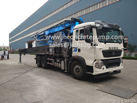 38m JHZ5340THB concrete boom pump truck with HOWO 400HP chassis