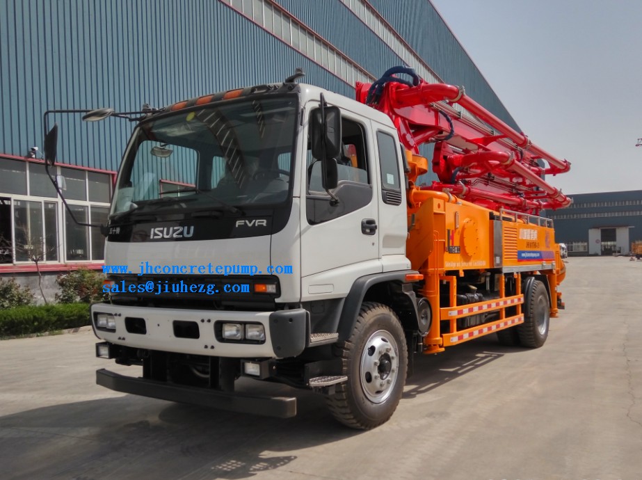 25m small concrete boom pump truck with ISUZU chassis